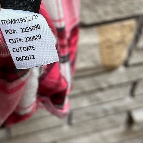 Torrid Lizzie Softest Flannel Shirt Button Up Pink Black White 1x - Picture 6 of 8